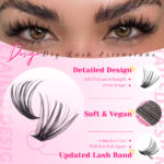 European and American cross-border hot-selling DIY segmented single cluster D-curve false eyelash set 660 clusters thick curly eyelashes