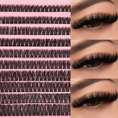 [TEMU Bestseller] Eyelashes for European, American, and Asian Thick DIY 3D Cluster Curly False Lashes Set for Export
