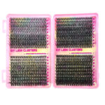 Custom Amazon 30P 40P 32 Row False Eyelash Glue Set 60P 80P Cluster Thick Segmented Cross-border Europe and America
