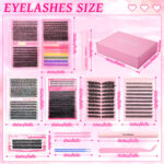 [New] Cross-border European and American style false eyelash gift box, thick style, single cluster segmented eyelash set, eyelash book