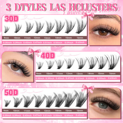 [TEMU Hot] European and American False Eyelashes 30D40D50D Large Capacity Lash Book Russian Asian Eyelashes