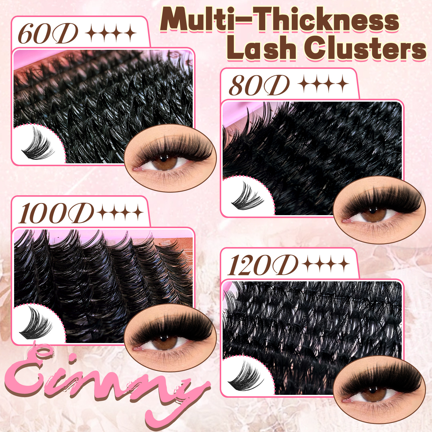 [800 Clusters] Large Capacity Lash Book 6080100120D False Eyelash Set Hot Selling for Cross-border Europe and America