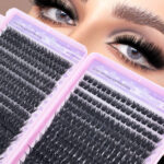 EU/US cross-border segmented 720-cluster false eyelash set, 80D+100D large capacity eyelash book, single cluster petal lashes, D curl