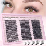 Cross-border hot-selling large-capacity Asian false eyelashes European and American style DIY segmented grafting D-curve thick single cluster eyelashes