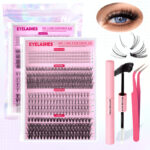 EU/US cross-border eyelash glue, tweezers, Amazon lower lashes, fishtail sandwich 30D family set