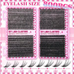 European and American style cross-border false eyelash book hot melt DIY segmented mixed large capacity natural thick export eyelash set