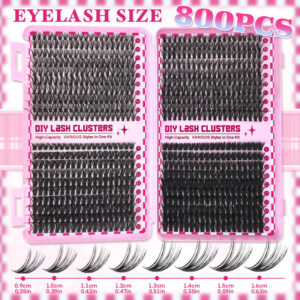 European and American style cross-border false eyelash book hot melt DIY segmented mixed large capacity natural thick export eyelash set