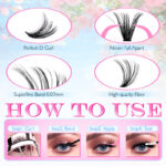 European and American cross-border false eyelash book set, large capacity, colorful segmented full set of single cluster flower lashes, curled and lifted eyelashes