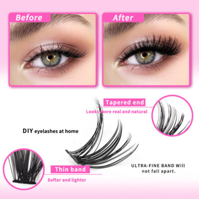 Export eyelash book 30D40D50D cross-border DIY Lashes 32 rows 640 Pcs soft eyelashes custom curl