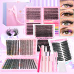 Amazon cross-border European and American style false eyelash gift box, thick single-cluster segmented eyelash set, eyelash book