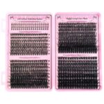 European and American false eyelashes cross-border hot selling 406080100D segmental eyelashes voluminous 780PCS reusable
