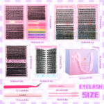 Amazon cross-border European and American style false eyelash gift box, thick single-cluster segmented eyelash set, eyelash book