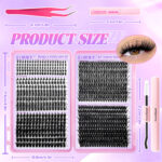 Cross-border European and American style thick false eyelashes 50D80D large capacity eyelash book set Asian mixed race eyelash wholesale