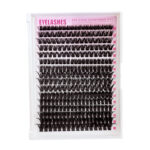 Amazon cross-border curly hot melt cluster lashes DIY self-lash extension large capacity single cluster thick欧美 false lashes fluffy