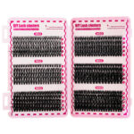 European and American false eyelashes cross-border hot selling 30D-100D lash book thick big eye curly lash cluster Amazon style