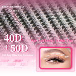Cross-border European and American false eyelashes 30P 40P 50P colorful eyelash book custom color card paper length curl packaging box