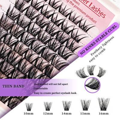 [Trial Set] Cross-border European-American Style False Eyelash Set, Middle East Russian Asian Mixed Wide Stem Eyelashes