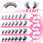 【Custom】European and American cross-border single-cluster segmented false eyelash set Fluufy wholesale eyelash book eyelashes