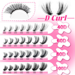 【Custom】European and American cross-border single-cluster segmented false eyelash set Fluufy wholesale eyelash book eyelashes
