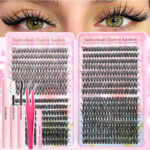 [TEMU Hot] European and American False Eyelashes 30D40D50D Large Capacity Lash Book Russian Asian Eyelashes