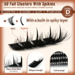 [Amazon Bestseller] AM12 Comic Lashes with Pointed Tips Fluffy Anime Lash Clusters Reusable False Eyelashes