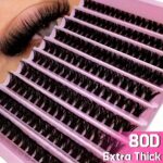[Xiaohongshu Hot Item] Cross-border Trade Eyelash Washboard 30D40D50D60D80D European and American False Eyelashes - Lashes 80D 10 rows