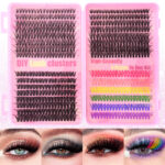 Eyelash Book/Cross-border Large Capacity Single Cluster False Eyelashes 9-16mm Natural Thick Style Eyelash Set - Lash book 345 color-30 rows