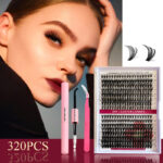 European and American cross-border false eyelash book large capacity Amazon hot-selling single cluster segmented Middle East glue eyelash set - 30D+40D mixed 16-row set