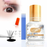 Cross-border stock personal open-eye self-lash extension glue odorless non-irritating set for beginners quick-drying false eyelashes - Lash glue tool kit