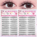 False eyelashes sunflower natural simulation makeup artist eyelashes women segmented lazy self-adhesive eyelashes wholesale - Glue-free 10 rows upgraded sunflower 240 clusters
