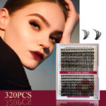 European and American cross-border false eyelash book large capacity Amazon hot-selling single cluster segmented Middle East glue eyelash set - 30D+40D mixed 16 rows (320 bundles)