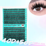 Cross-border best-selling single-cluster false eyelashes, Europe, America, and Middle East export cosmetics, exclusive glue and tweezers wholesale, 30P 40P - 40D+50D【320Pcs】