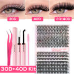 Amazon Best-Selling Asian False Eyelash Set, Wispy Lash Book, Cross-Border Eyelash for European and American Markets, Factory Wholesale - 14 rows 30P+40P