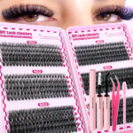 Amazon Best-Selling Asian False Eyelash Set, Wispy Lash Book, Cross-Border Eyelash for European and American Markets, Factory Wholesale - 30 rows + glue + gold feather tweezers + brush