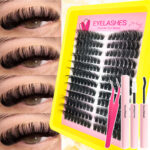 300 Clusters 60D 80D Fluffy Lashes - 100D pair of lashes + glue + tweezers