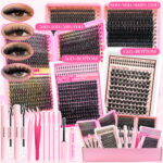 Cross-border false eyelashes, European and American style, a set of segmented natural mixed large-capacity eyelash book family set eyelash kit - 【New Style】Family Portrait Gift Box