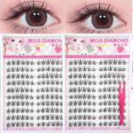 False eyelashes sunflower natural simulation makeup artist eyelashes women segmented lazy self-adhesive eyelashes wholesale - Glue-free 10 rows upgraded sunflower 240 clusters with tools