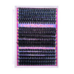 European and American cross-border bestseller, thick D curl, Amazon 60P/80P/100P mixed DIY fluffy cluster false eyelashes - Purple Card 6080100D Fried-16 Rows
