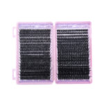 EU/US cross-border segmented 720-cluster false eyelash set, 80D+100D large capacity eyelash book, single cluster petal lashes, D curl - Purple Book 80100D