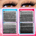 150D High Density Cluster Lash Book - Blue-pink gradient book 304050D+AM30-40 rows