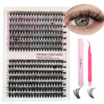 [Low Price High Volume] Cross-border European-American Style False Eyelashes 30D40D Mixed Lashes Foreign Trade Asian Mixed Race Eye Lashes - 3040D14 row + double water + tweezers