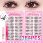 Large Capacity Mixed Combo Book Style Lazy Sunflower Lashes Comic Sectional False Lashes Natural - Eyelash Book + Full-Size Glue and Tweezers