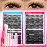 [New] Cross-border European and American style 30D40D50D large capacity lash book set Middle East Russia false eyelashes - Single box lashes+glue+tweezers+remover