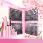 [Special Price] Amazon Cross-border Segmented Hot Melt Wide Stem 40 Rows Mixed Thick European and American False Eyelashes - Pink Book GA Wide Stem-40 rows + Glue + Tweezers + Remover