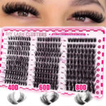Custom cross-border European and American single-cluster thick false eyelashes self-lamination curling foreign trade eye makeup supplies DIY eyelashes - Fluffy lash