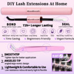 Cross-border stock dual-head eyelash glue black Bond+Sealant transparent top coat for false eyelash tools - Dual-Head Glue + Gold Feather Tweezers