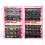 [Special Price] European and American False Eyelashes Cross-border 30P 40P 50P 60P 40 Rows TEMU Hot Selling Segmented Thick Eyelashes - Pink Book 3456-40 Rows