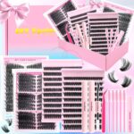 Cross-border false eyelashes, European and American style, a set of segmented natural mixed large-capacity eyelash book family set eyelash kit - 【Gift Box 2】Family Portrait Gift Box