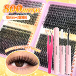 [Hot Sale in Russia] False Eyelashes Cross-border EU/US with Glue Ozon Hot Style 6080100D Eyelash Set - Single box + glue + tweezers