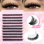 Amazon Europe and America cross-border trade false eyelashes self-lashing large capacity cluster segmented single cluster false eyelashes wholesale - 100D